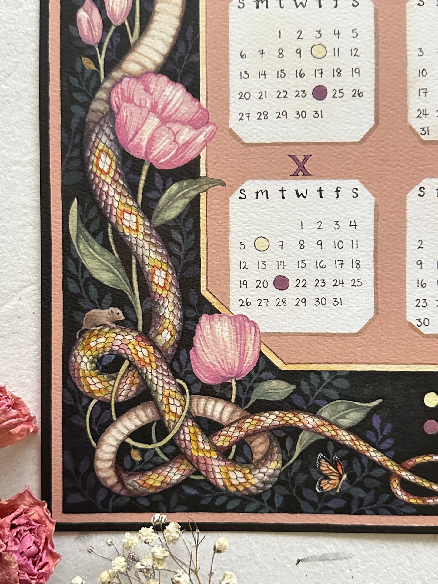 2025 Year of the Snake Moon Calendar