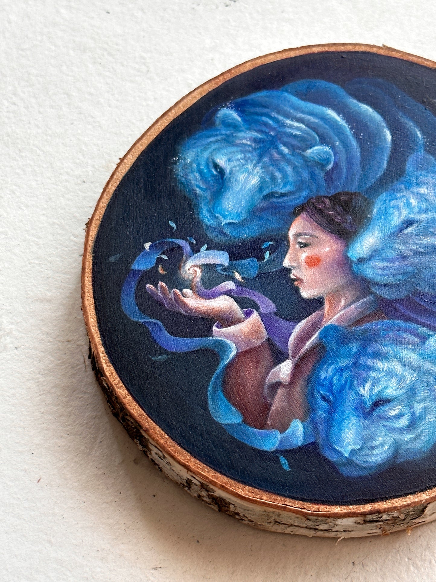 "Unfolding" | Original painting on birch