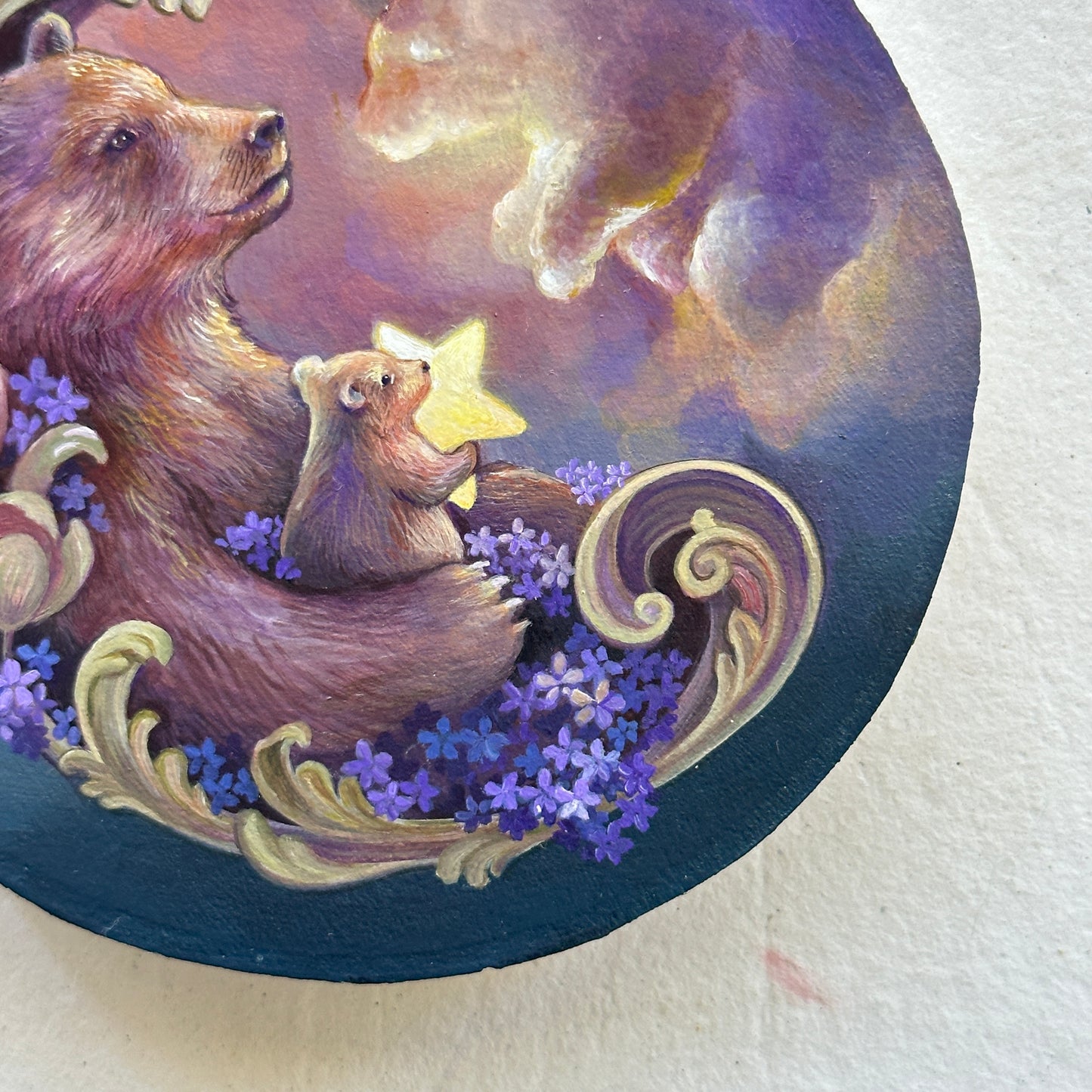 "Forget me not" | Original painting on birch