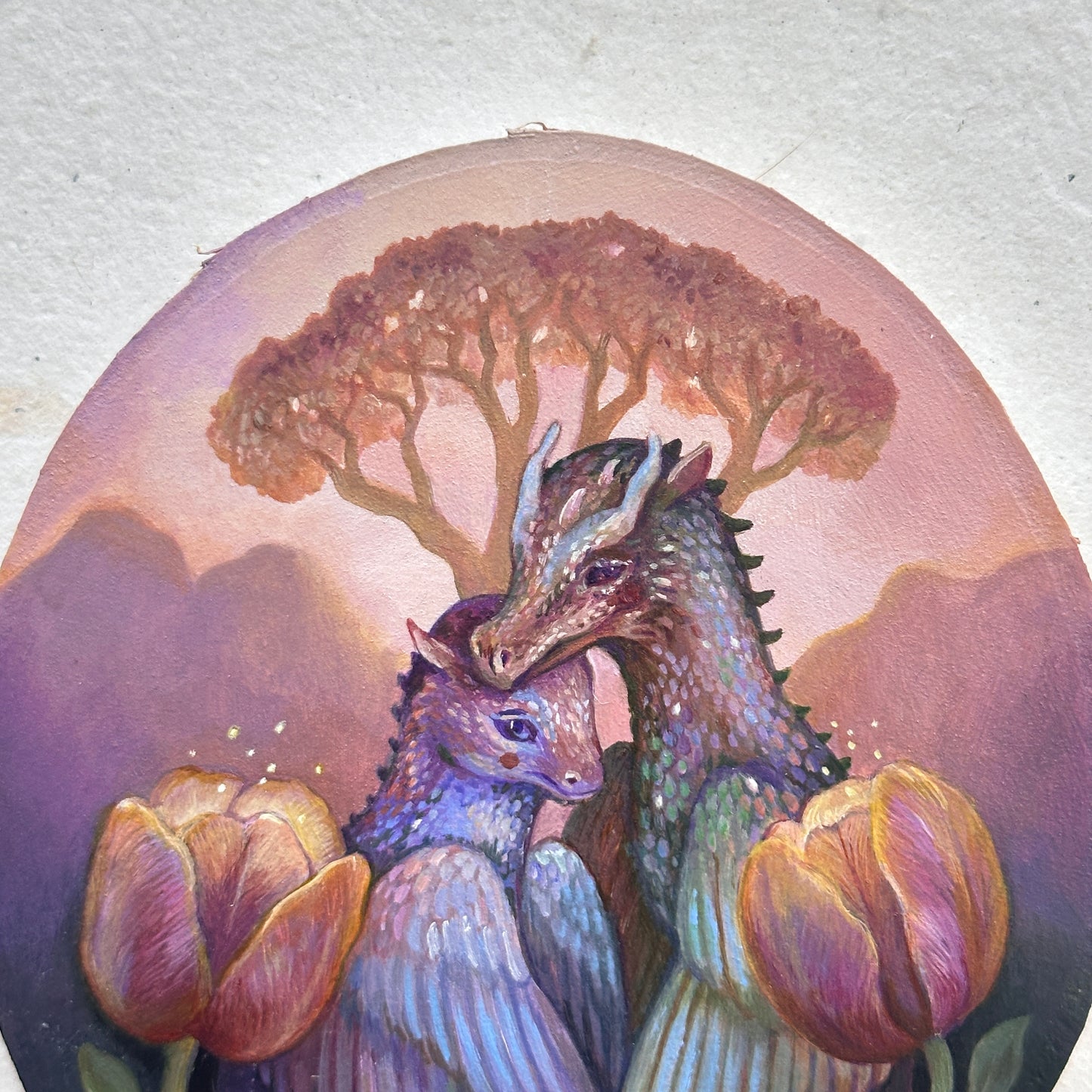 "Mother Dragon" | Original painting on birch