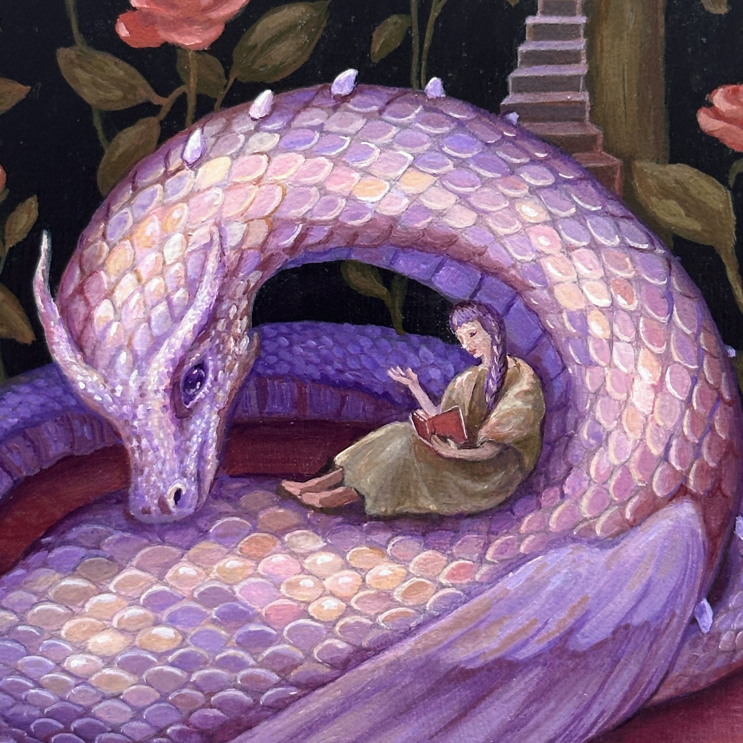 "Bedtime Story no. II"| Original painting on panel