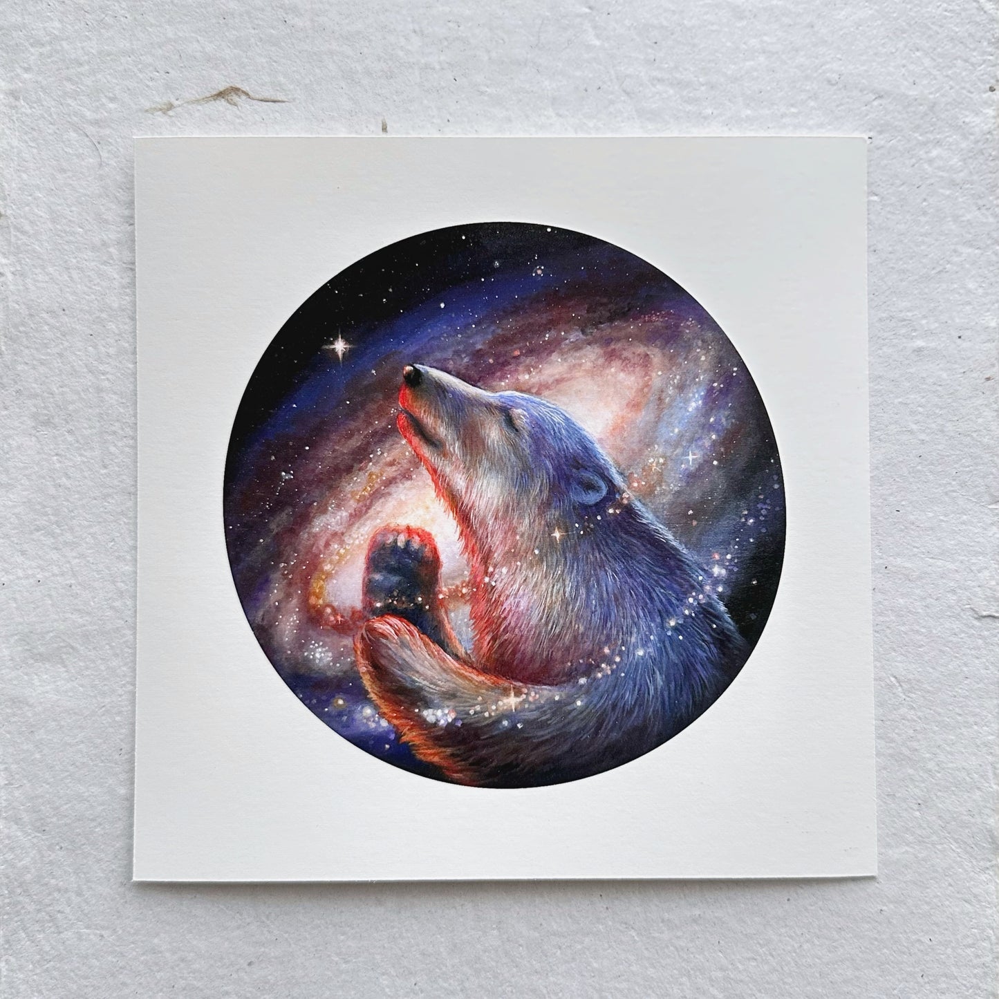 "Where are you now?" 6x6 print