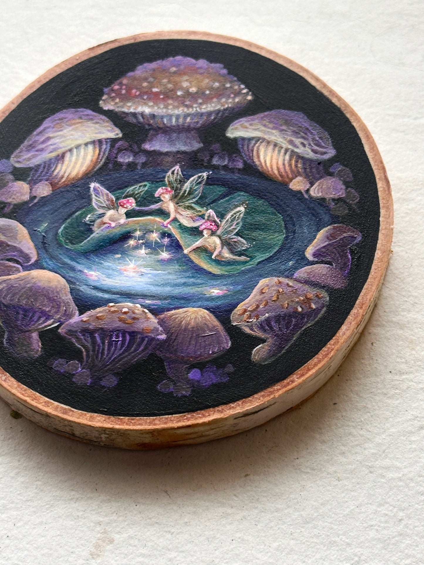 Beneath the Lily pad | Original painting on birch