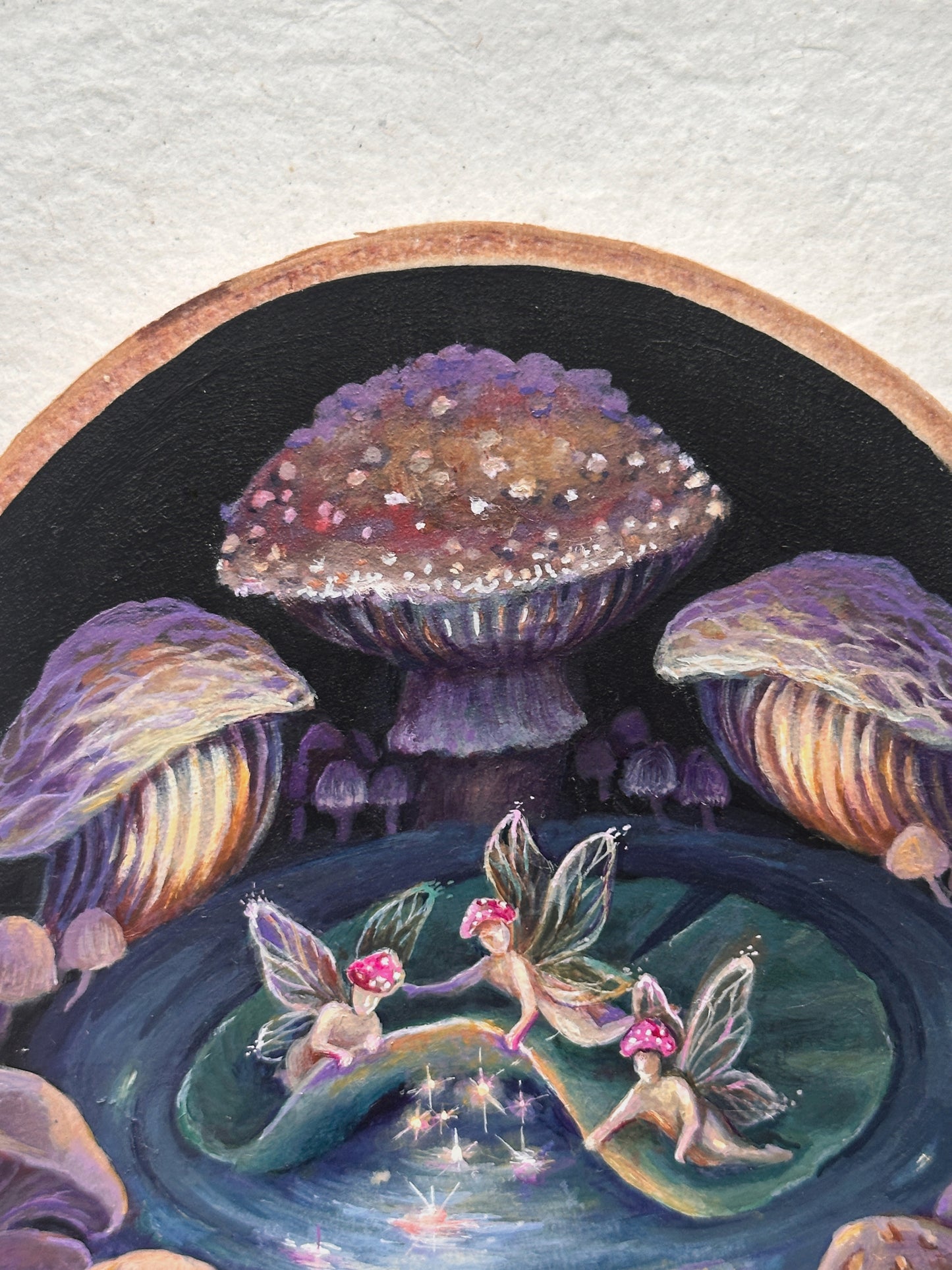 Beneath the Lily pad | Original painting on birch