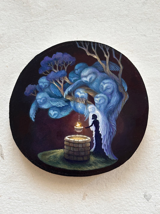 The Wishing Well | Original painting on birch
