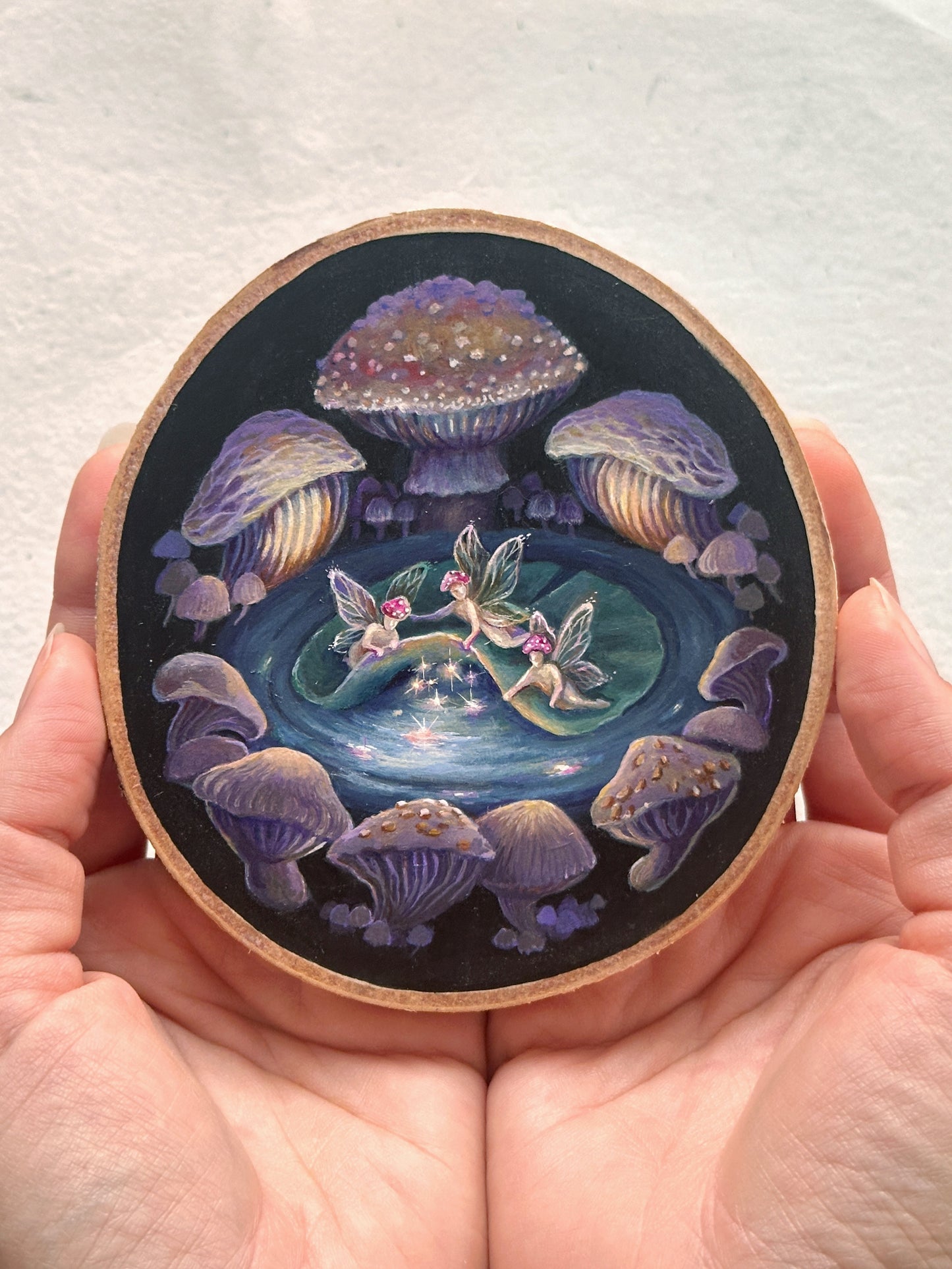 Beneath the Lily pad | Original painting on birch