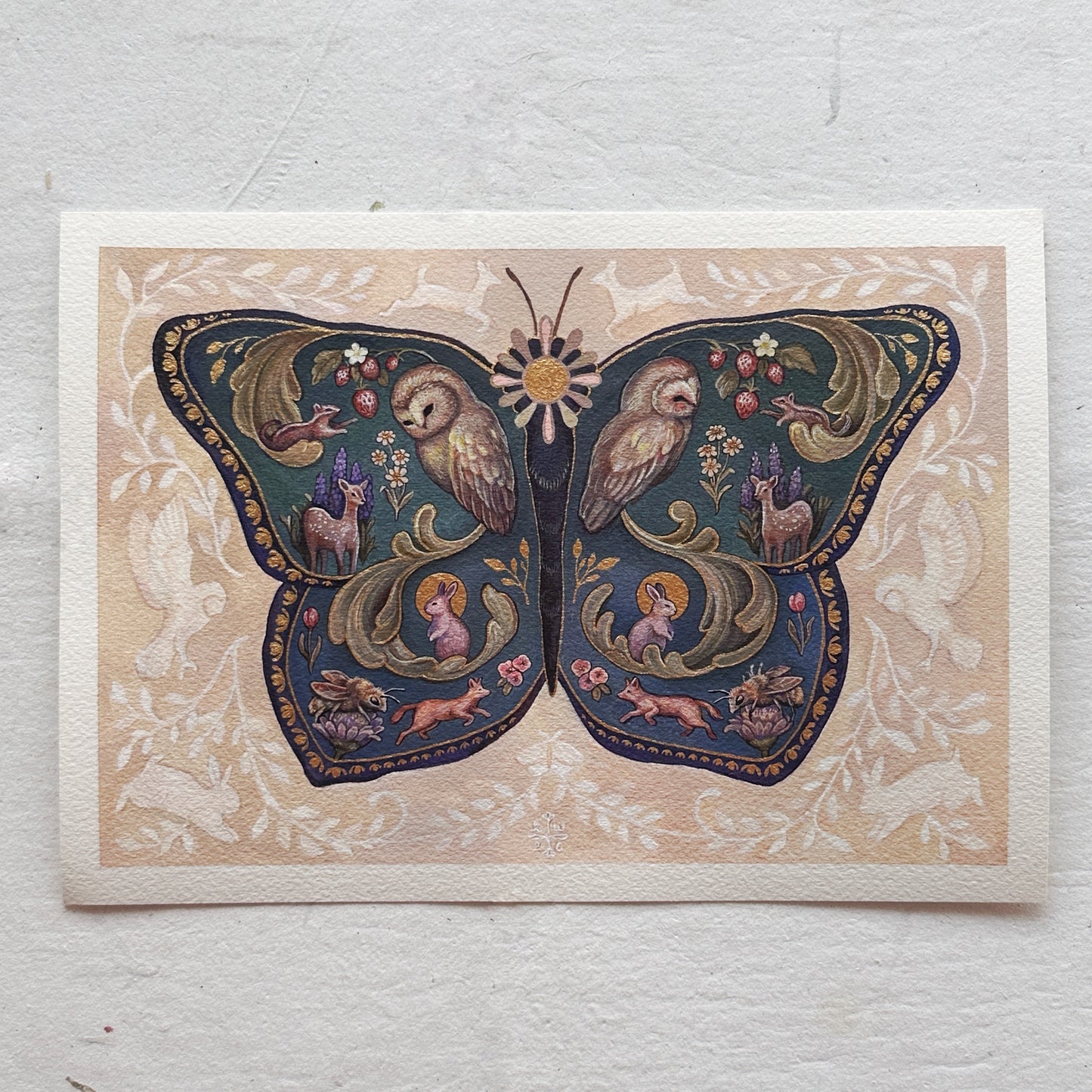 Woodland Forest Butterfly | Original painting on paper