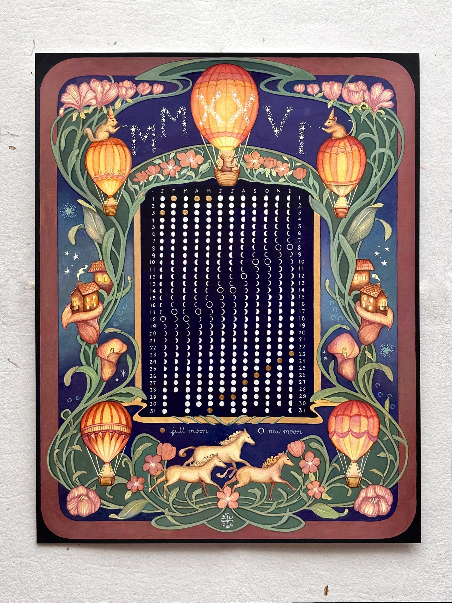 2026 Year of the Horse Moon Calendar