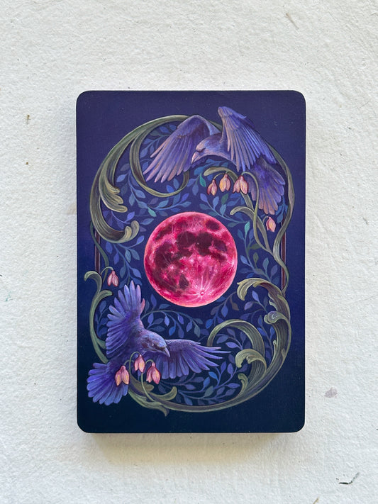 "Magic of the Blood Moon"| Original painting on panel