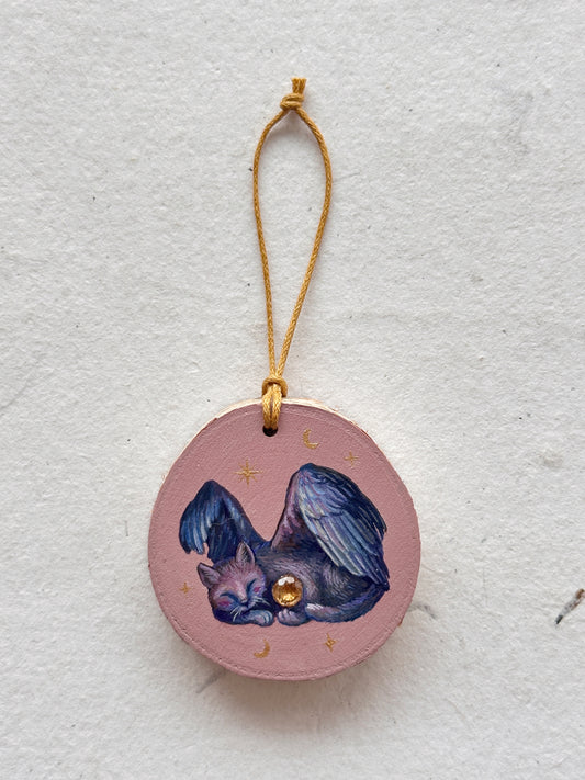 Ornament with genuine gemstones | Original Painting on wood