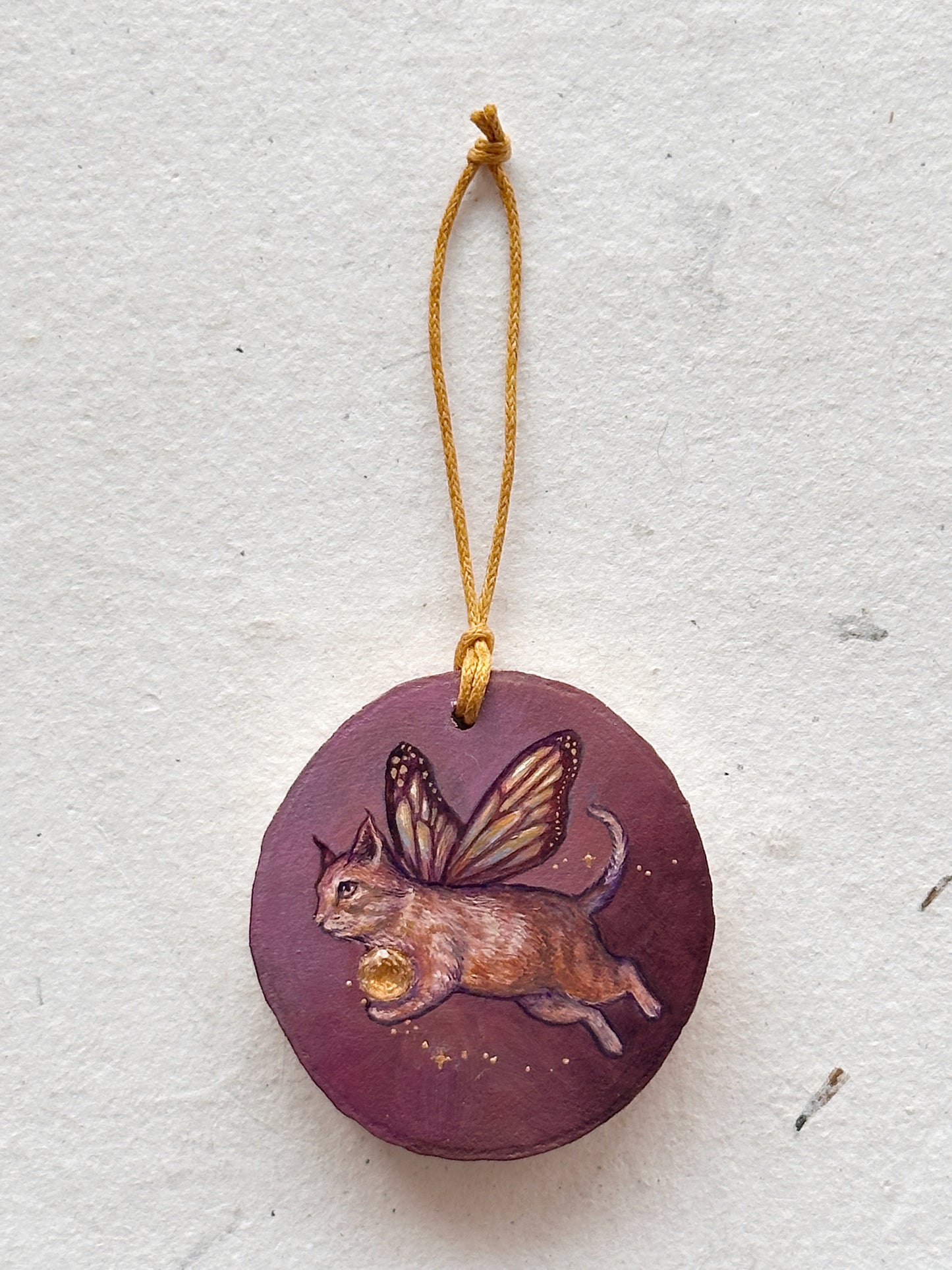 Ornament with genuine gemstones | Original Painting on wood