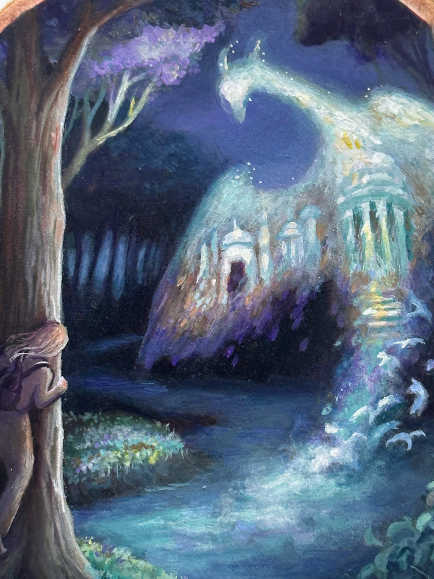 The Lost City | Original painting on birch