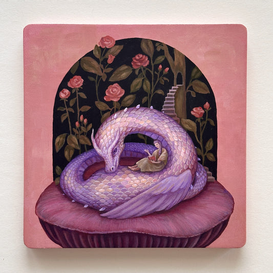 "Bedtime Story no. II"| Original painting on panel