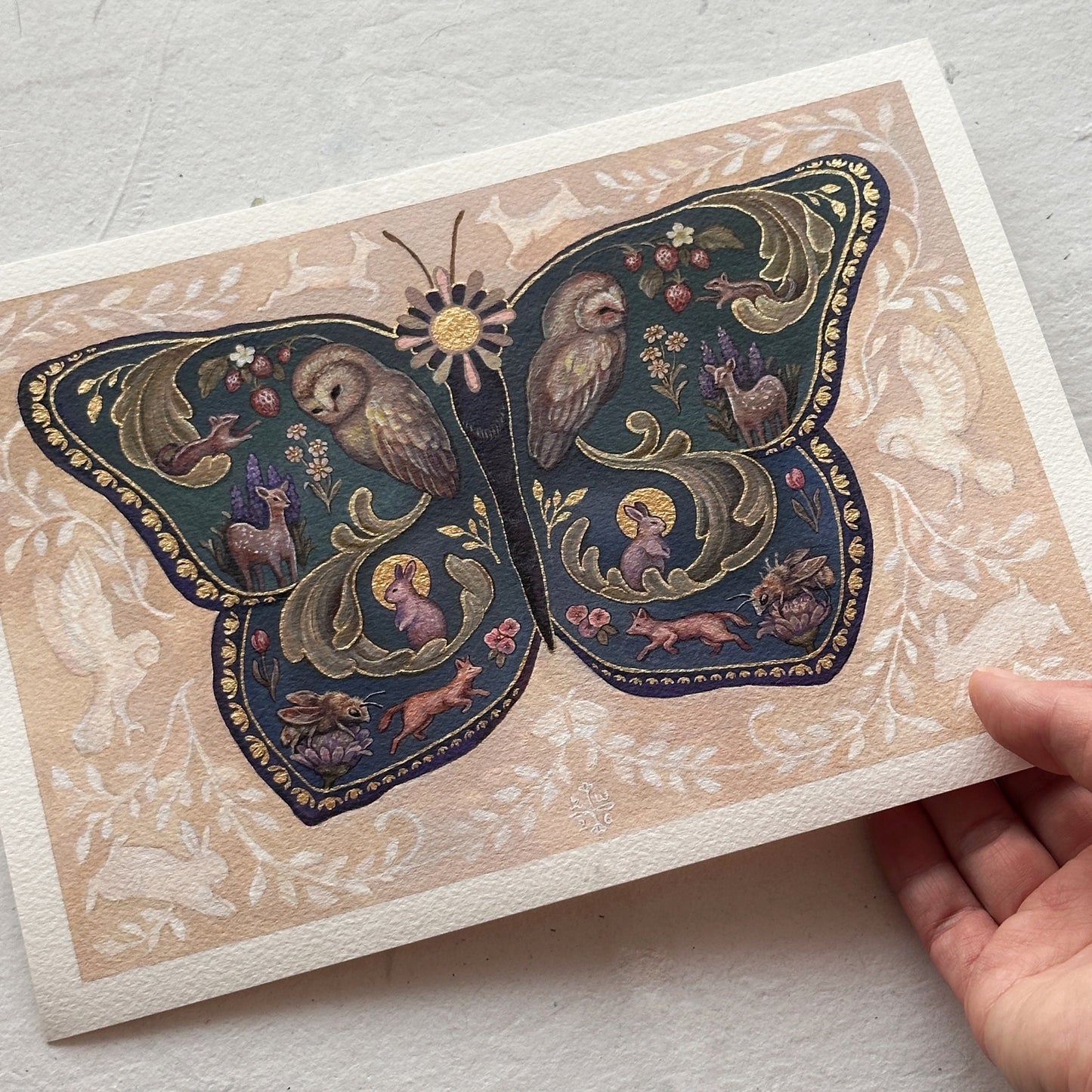 Woodland Forest Butterfly | Original painting on paper
