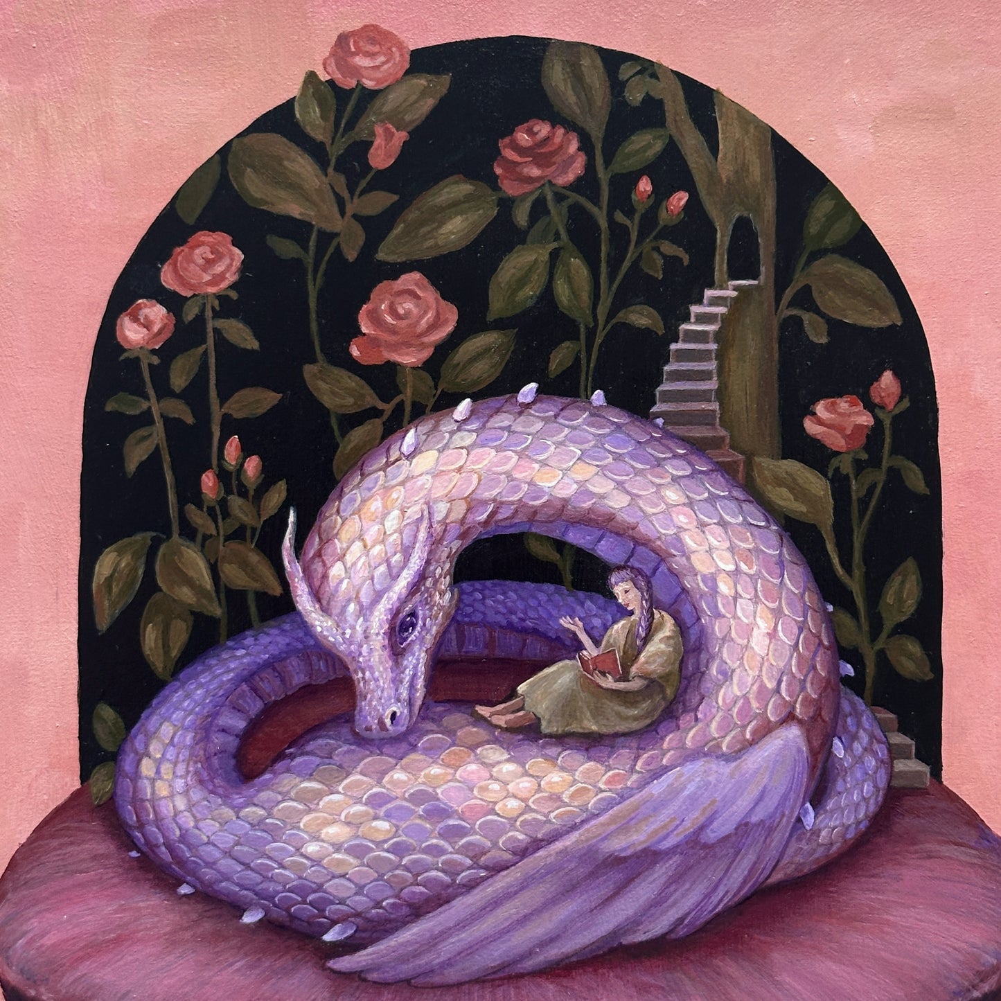 "Bedtime Story no. II"| Original painting on panel