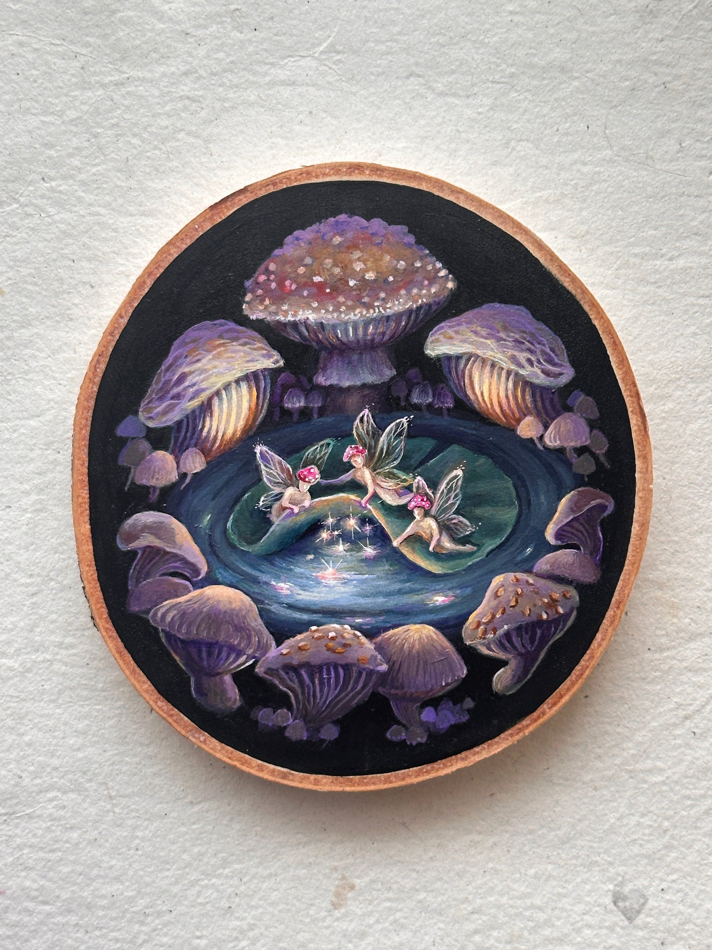 Beneath the Lily pad | Original painting on birch
