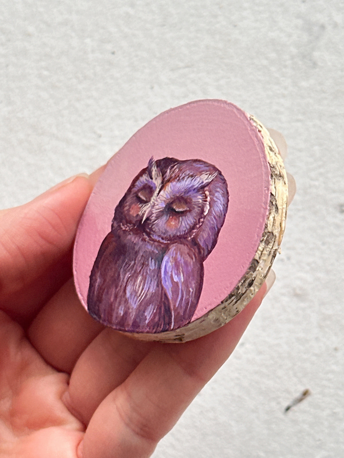 Ornament 14 | Owl | Original Painting on wood